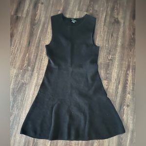 Black textured knit to the knees